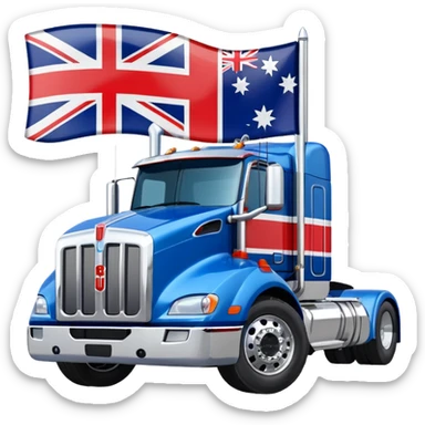 Kenworth Truck  with australian flag decal sticker