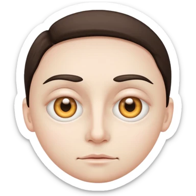 blank face with eye bags sticker