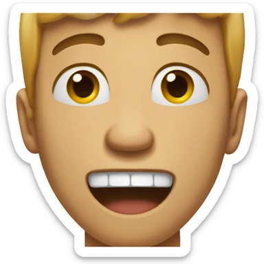 the face you do when you want to laugh but you can't because of the situation sticker