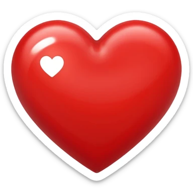 Create a heart (love) reaction emoji for a new social media app sticker