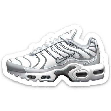 nike air max plus full white sticker