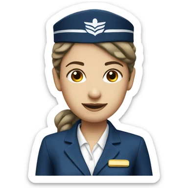 Flight attendant uniform dark blue  sticker