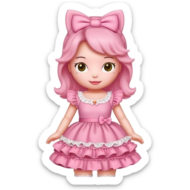a coquette hello kitty doll sticker