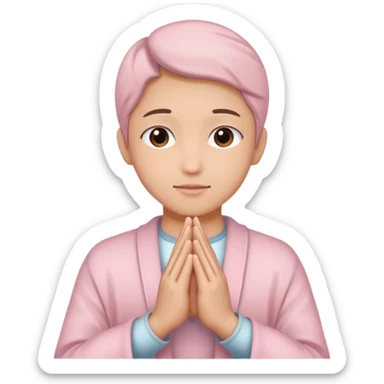 pray hands mangas rosadas  sticker