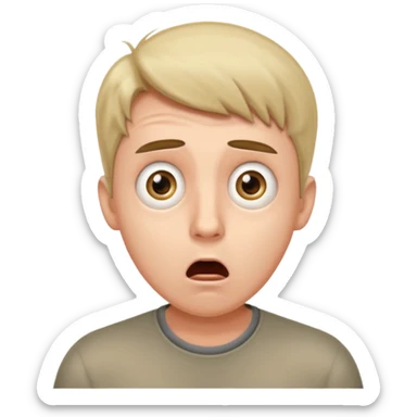 astonished man sticker