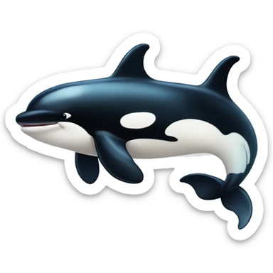 Killer whale smiles and waves sticker