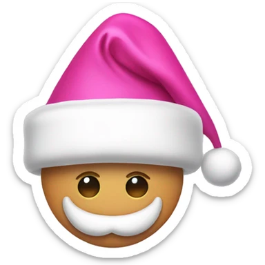 Pink Santa hat sticker