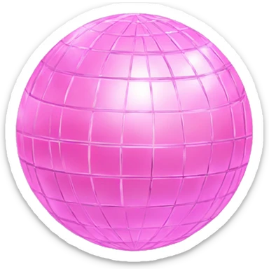 Pink pastel disco ball sticker