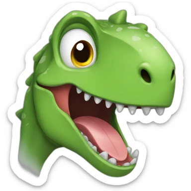 Dinosaur crying with laughter sticker