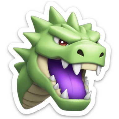 purple shiny mega tyranitar sticker