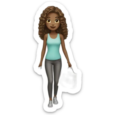 white girl shopping sticker