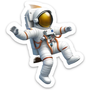 Astronauta flotando en el espacio sticker