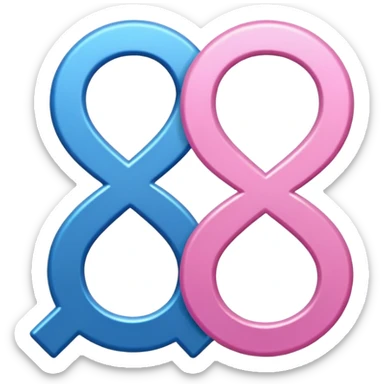 male gender & famale gender symbols sticker