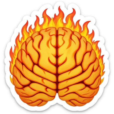 brain on fire sticker