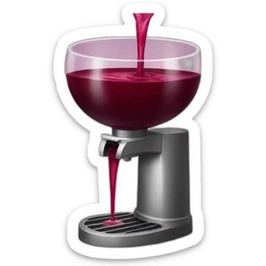 red wine fountain sticker