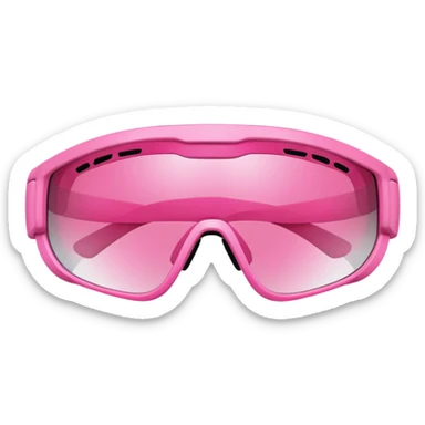 chunky pink sport sunglasses with protective visor lens, substantial build sticker
