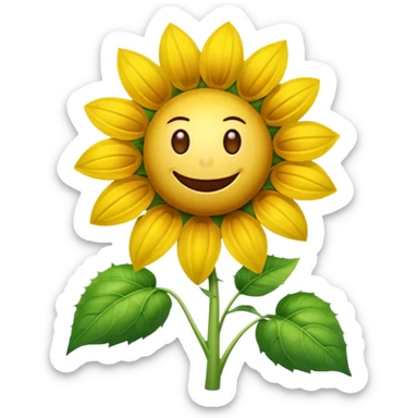 An exact  picture of the sunflower from Plants vs. Zombies sticker