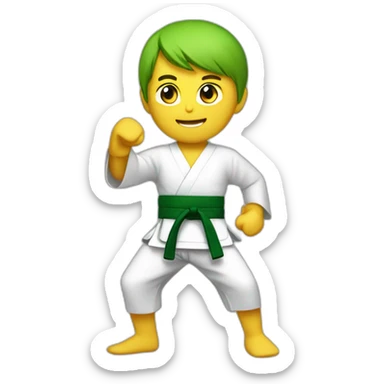 Karateka Green belt sticker