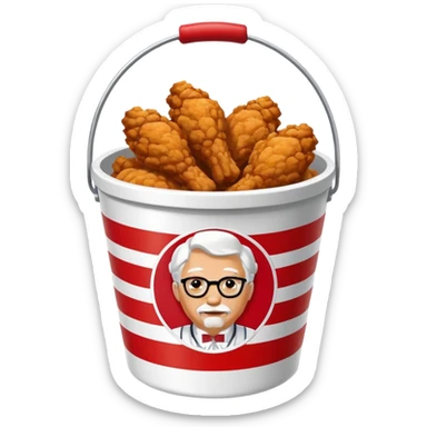 kfc bucket white and red stripes sticker