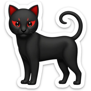 Pantera negra cuerpo pequeña tipo whatsapp silueta sticker