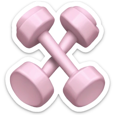 pale pink dumbells  sticker