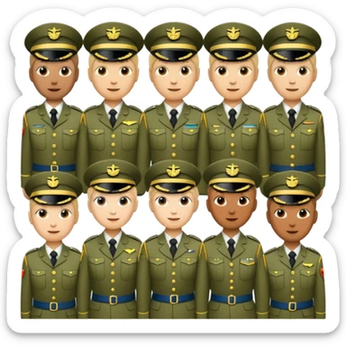 Swedish military ranks emojis sticker
