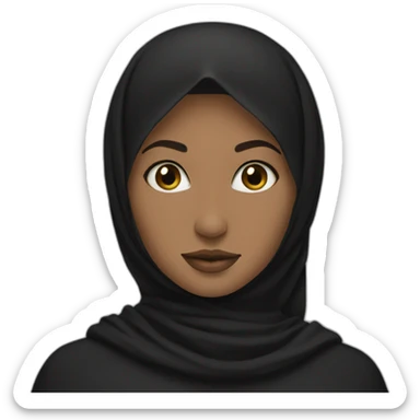 Hijab en noir sticker