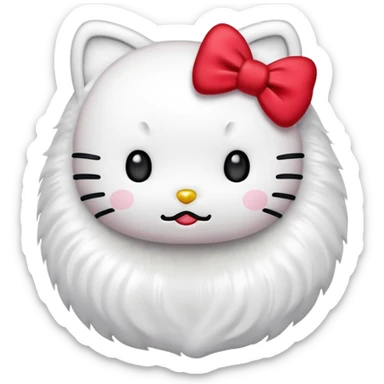 Fait un emoji comme hello kitty à la perfection en dessin normal sans 3d juste la tête  sticker