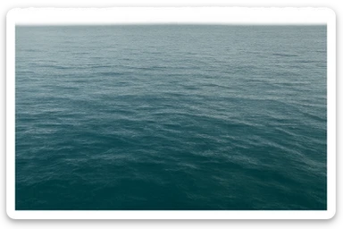 Create a half-page solid photorealistic ocean fill that matches the ocean in the provided reference image. The fill should include only the ocean, with no beach or pier visible, and have a fully transparent background. sticker