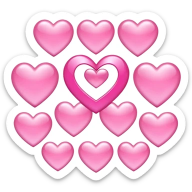 Many pink sailor moon hearts  sticker