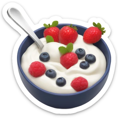Yogurt bowl with fruit  sticker