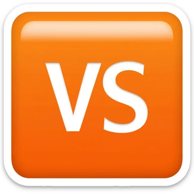 Orange Square "VS" sticker
