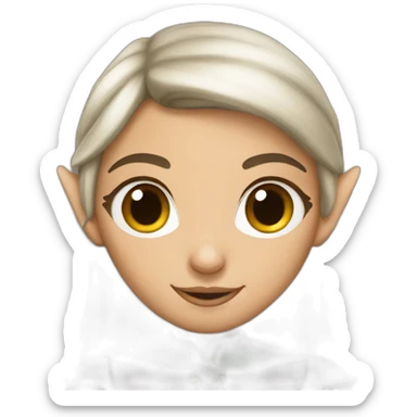 Brown haired princess elf sticker