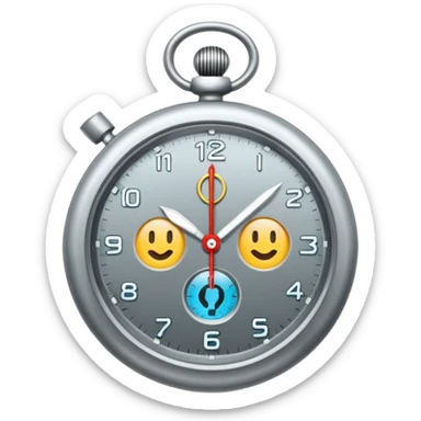 reloj con simbolo de interrogacion sticker