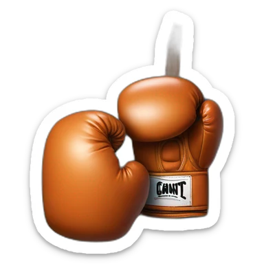 Un gant de boxe qui frappe dans un sac de boxe sticker