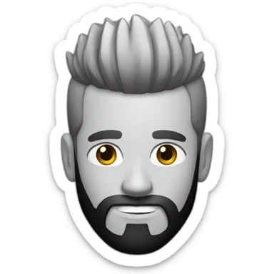 white-man-with-black-mohawk-and-long-black-beard sticker