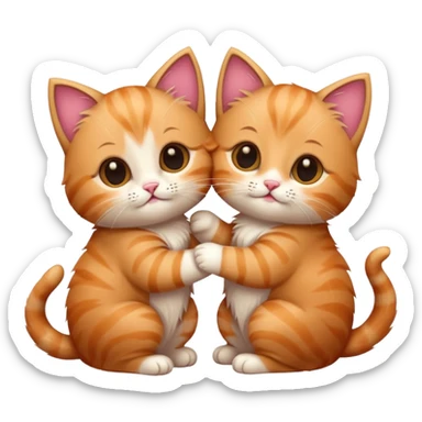 dos gatitos enamorados  sticker