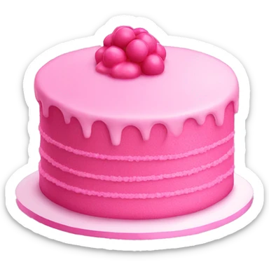 Pink cake sticker