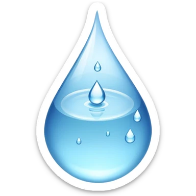 glass of water with droplets, refreshing and clear sticker