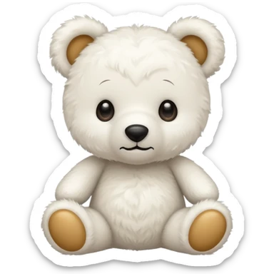 Oso de peluche blanco cute sticker