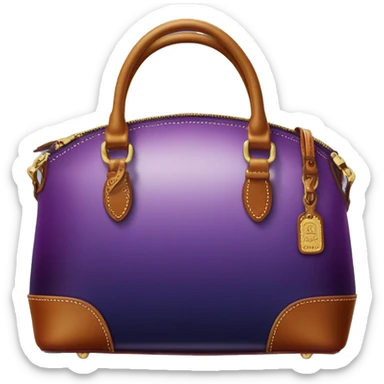 Realistic dark purple ombre dooney and bourke satchel purse.  sticker