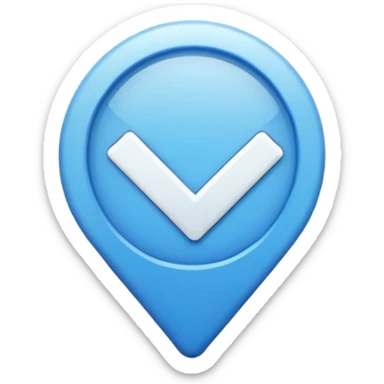 Verificación azul con un chulito blanco  que el emoji s|a sticker
