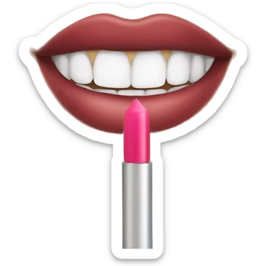 lipgloss smiling sticker