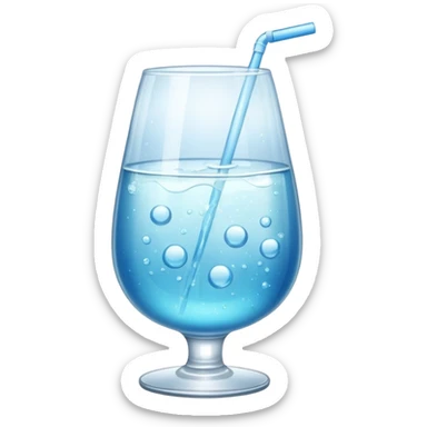 GLASS WITH FIZZ WATER sticker