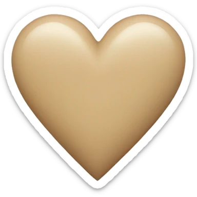 Beige heart  sticker