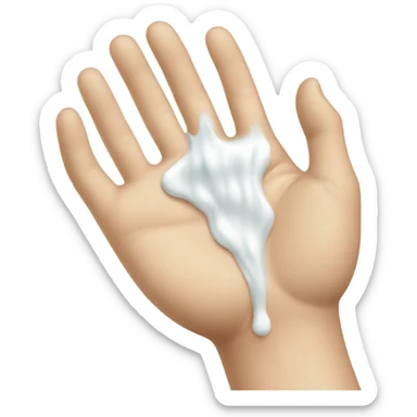 milk dripping directly off hand sticker