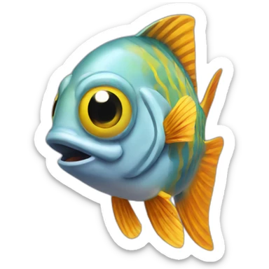 fish pat sticker