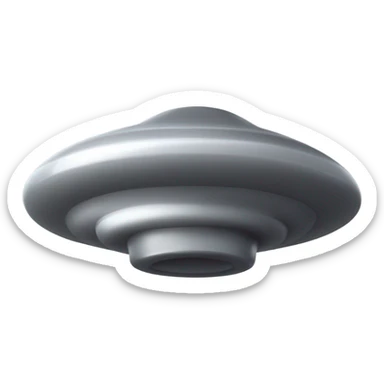 UFO with smoke trail sticker