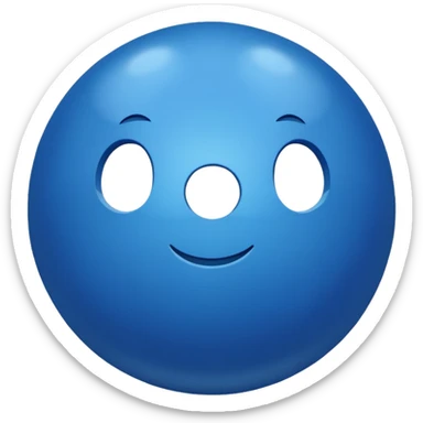 There should be a white checkmark inside the round blue ball. sticker