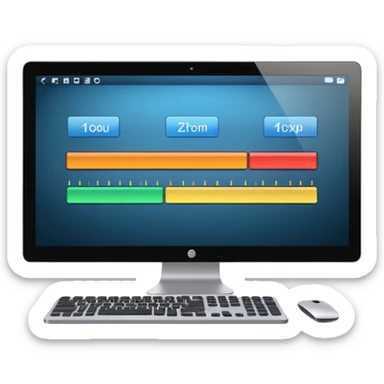 computer screen with a timeline bar sticker